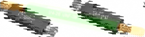 Plug Thread Gage: 1/4-28 Thread, 3B Class, Double End, Go & No Go